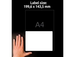 Etikett AVERY 199,6x143,5mm UG 200st/fp