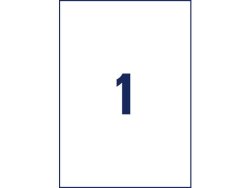 Etikett AVERY 210x297mm transparent 25st/fp