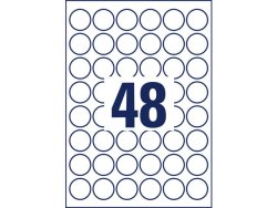 Etikett AVERY 30mm avtagbar rund 440st/fp