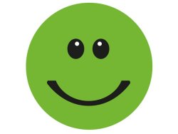 Etikett AVERY 19mm SMILEY grn 250st/fp