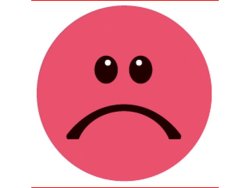 Etikett AVERY 19mm UNHAPPY SMILEY rd 250st/fp