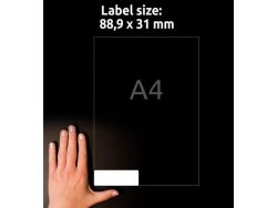 Etikett AVERY 88,9x31mm Namnetikett, 320st/fp