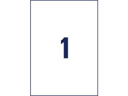 Etikett AVERY H/DUTY LAB 210x297mm 50/FP