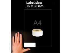 Etikett AVERY 89x36mm p rulle 520/FP