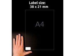 Etikett AVERY 38x21 WH 3250/FP
