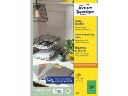 Etikett AVERY 70x37mm Grn 2400st/fp