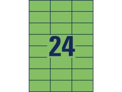 Etikett AVERY 70x37mm Grn 2400st/fp