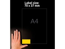 Etikett AVERY 70x37mm gul 2400st/fp