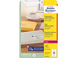 Etikett AVERY 99,1x42,3mm Transparent 300st/fp