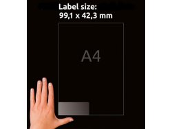 Etikett AVERY 99,1x42,3mm Transparent 300st/fp