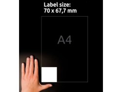 Etikett AVERY 70x67,7mm Ultragrip 1200st/fp