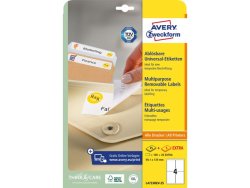 Etikett AVERY 99,1x139mm Avtagbar 120st/fp