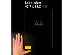 Etikett AVERY 45,7x21,2 Gul 960st/fp