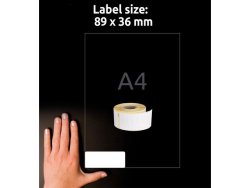 Etikett AVERY 89x36mm p rulle 260/FP