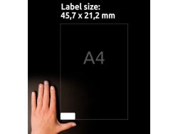 Etikett AVERY 45,7x21,2mm vit 960/fp