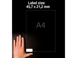 Etikett AVERY H/Duty 45,7x21,2mm 960/FP