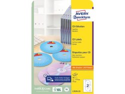 Etikett AVERY CD laser/inkjet 50st/fp