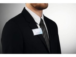Namnskylt CLICK FOLD rPP 40x75 mm 10/fp