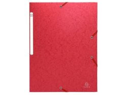 Gummibandsmapp 3-klaff A4 600g rd