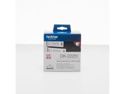 Etikett BROTHER DK22251 62mm svart/rd