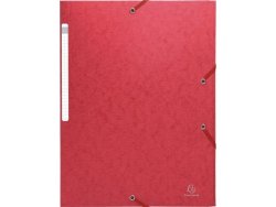 Gummibandsmapp 3-klaff A4 600g rd