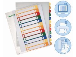 Plastregister ESSELTE PP A4+ 1-12 frger