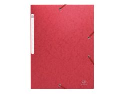 Gummibandsmapp 3-klaff A4 600g rd