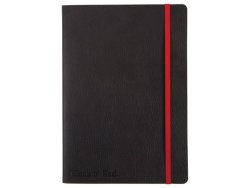 Ant.bok OXFORD Black nRed A5 soft linj