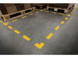 Golvmarkering Streck gul 10/FP