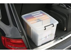 Plastlda STRATA 40L klar med lock PP