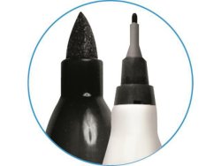 Mrkpenna SHARPIE Twin Tip svart 12/fp