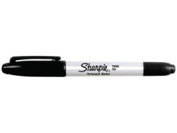 Mrkpenna SHARPIE Twin Tip svart 12/fp