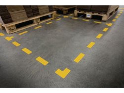 Golvmarkering Streck gul 10/FP