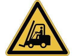 Varseldekal 'Varning fr truckar'