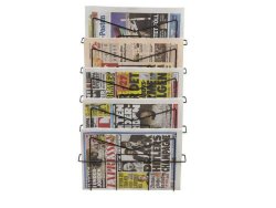 Tidningsstll 5-fack svart