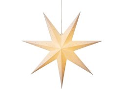 Pappersstjrna 78cm vit broderat mnster