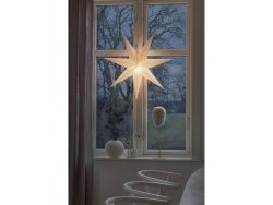 Pappersstjrna 78cm vit broderat mnster