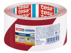 Golvmarkering TESA Prem.50mmx66m rd/vit