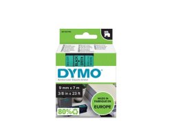 Tape DYMO D1 9mm svart p grn