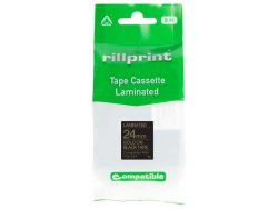 Tape 24mm TZe-354 guld p svart
