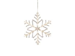 Snflinga akryl 40cm vita LED