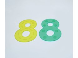 Silikonsiffror 10 olika gul 10/fp