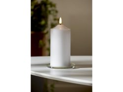 Blockljus STAR T LED Flamme 17cm vit