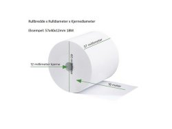 Rknerulle 57x70x12mm 40m, 5rl/fp