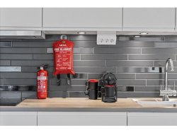 Brandfilt Silikon 120x120cm Röd