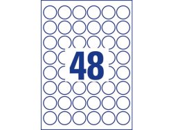 Etikett AVERY papper 30mm vit 480/fp