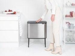 Papperskorg BRABANTIA Bo Touch 3x11Lmatt