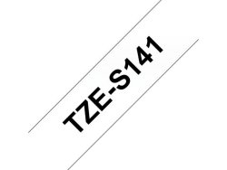 Tape BROTHER TZES141 18mm Svart p Klar