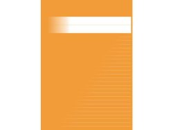 Skrivh�fte A4 linj. 8,5mm orange 120/fp