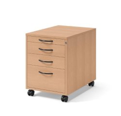 Skrivbordshurts 4 ldor boklaminat